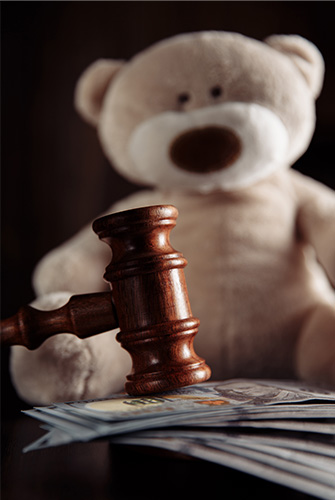 Image of stuffed bear with gavel regarding Alimony