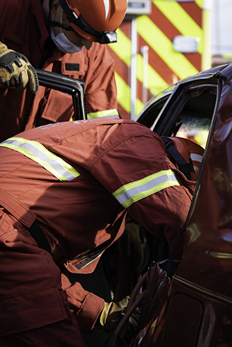 First Responders at a car for Auto accident page